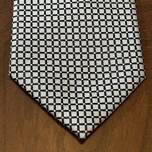 Versa Gray Black Hand Made 100% Silk Men’s Neck Tie Made In China